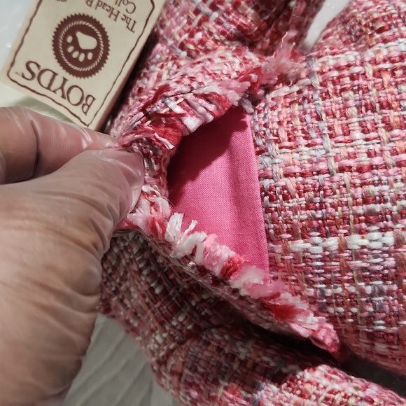 BOYDS Cream Teddy Bear in Pink Tweed Outfit - Picture 8 of 8